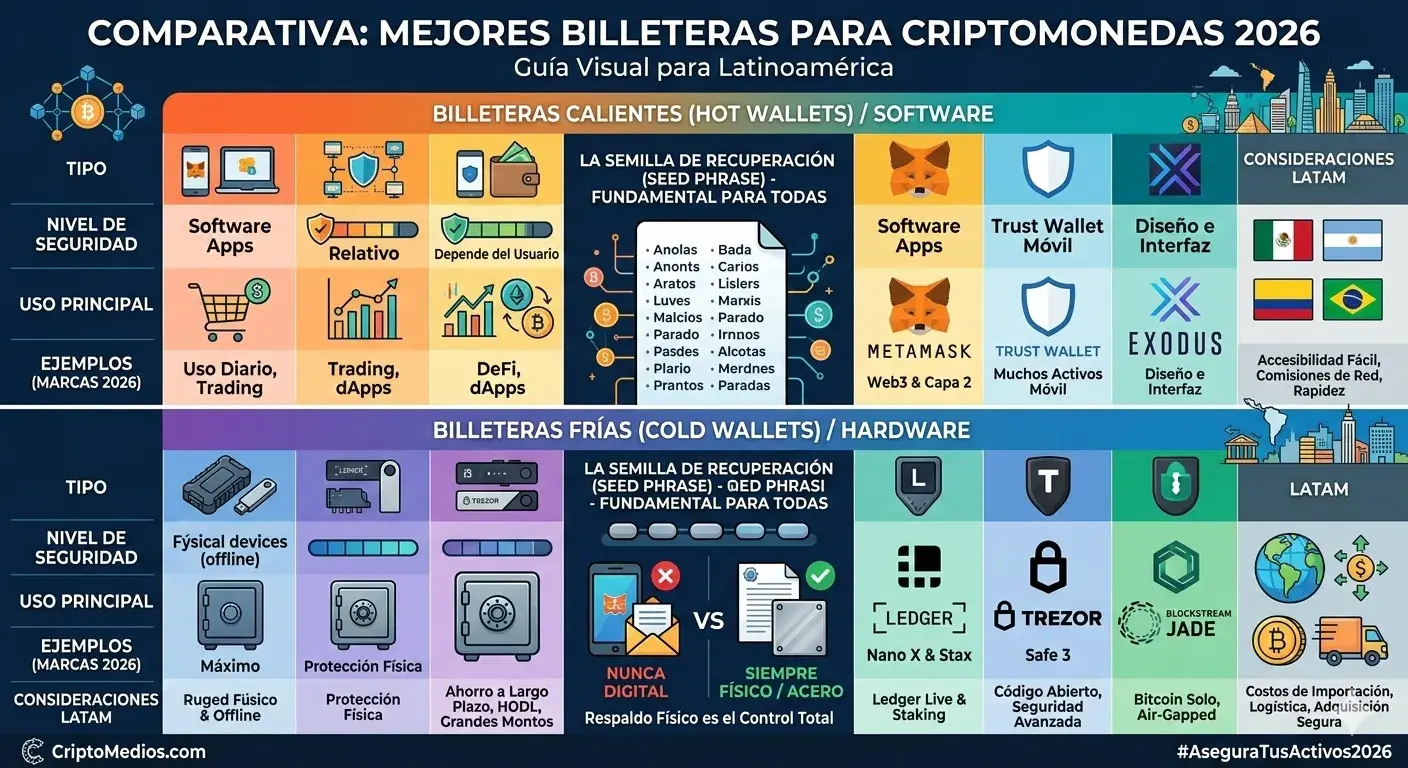 Mejores billeteras para criptomonedas